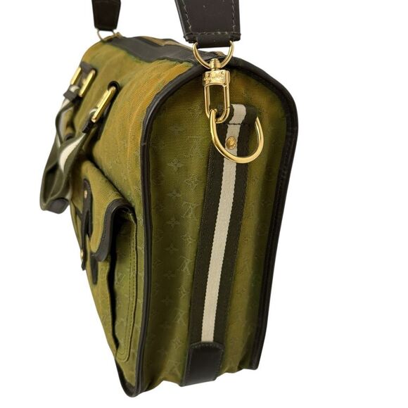 Louis Vuitton Unisex Large Monogram Canvas Mary Kate Tote Bag Green Khaki Travel - Picture 8 of 15